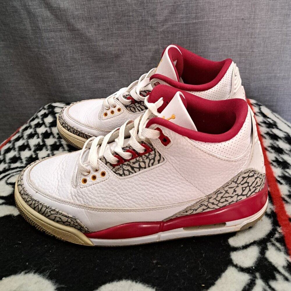 %Size 8 Men Jordan Air Jordan 3 Retro Cardinal Red Mid Top / AJ 1